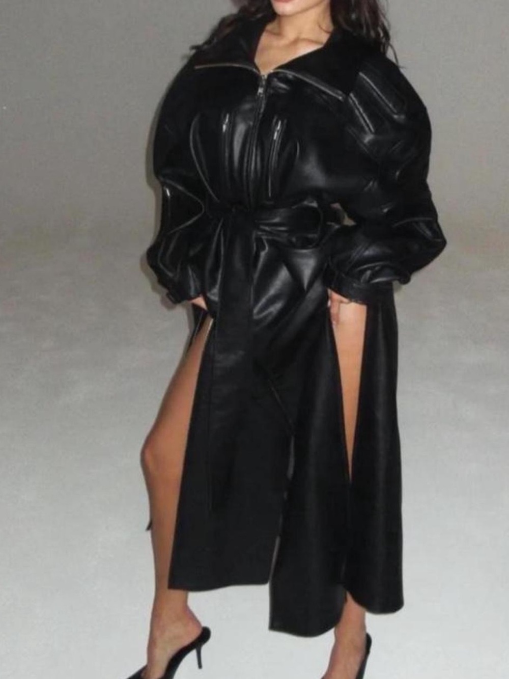 ✨ KHY by Kylie Jenner Faux Leather Trench Coat ✨